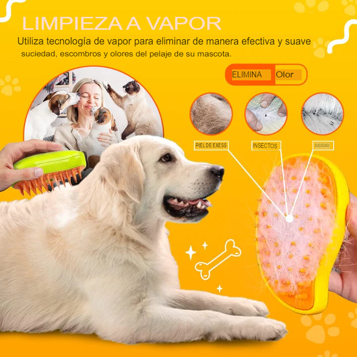 Cepillo humidificador para mascotas